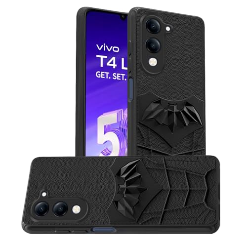 Image of AESTMO Back Cover for Vivo T4 Lite 5G / iQOO Z10 Lite 5G / Y04 4G / Y19 5G | Stylish | Soft Silicone | Shockproof | Camera Lens Protection Back Cover (Black)