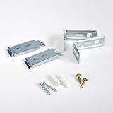 Blind Bracket Set, 2ea L Brackets with C-Clamp, Drywall Anchors and Screws for Noiseless Series, Ceiling Mount Installation, All-Steel Durable Design
