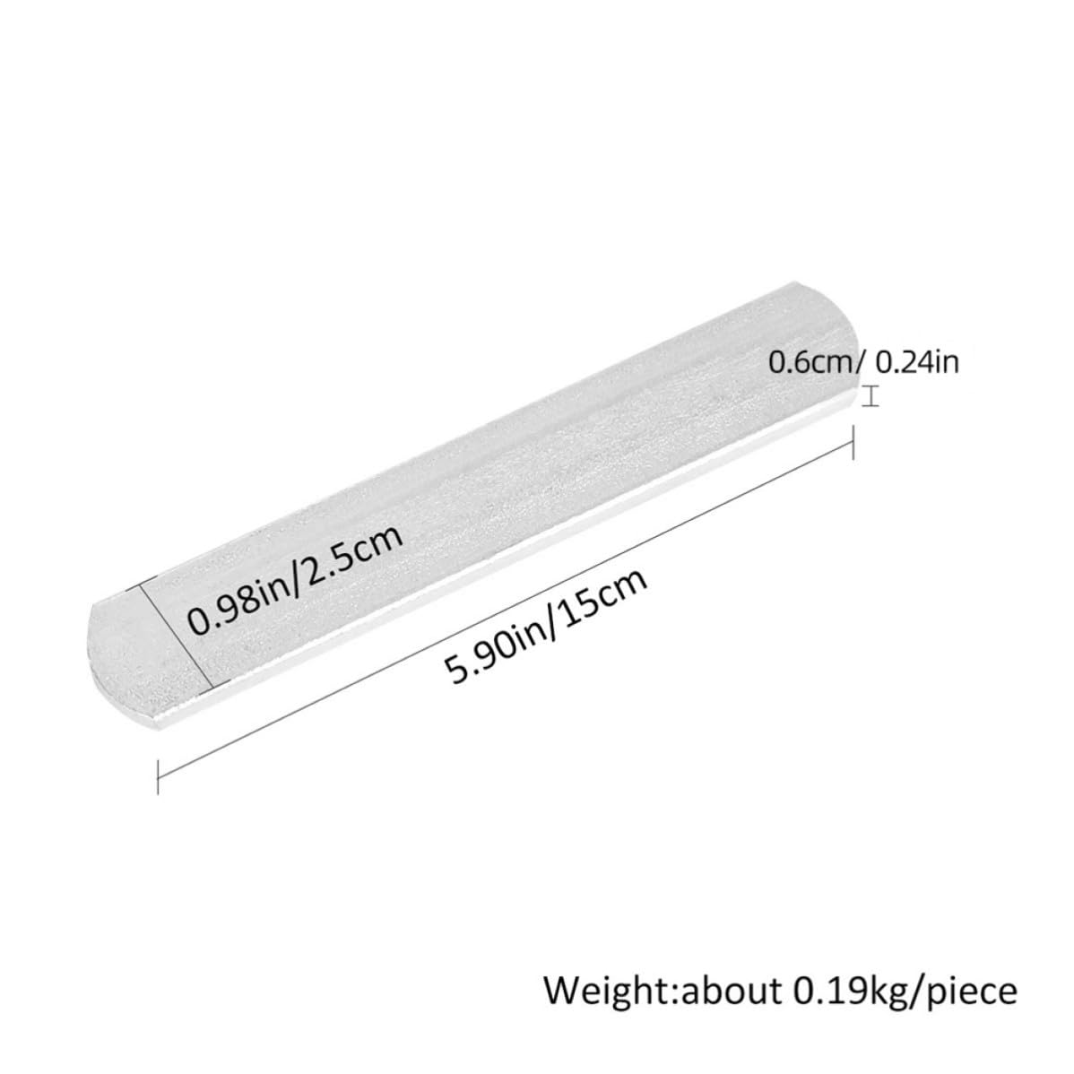 8 Piezas Placa de Acero para Entrenamiento Peso, Ajustable, Plata