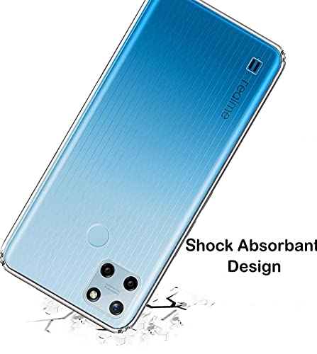 Image of Soft Flexible Silicone Back Cover Compatible with Realme C25Y, Transparent Case