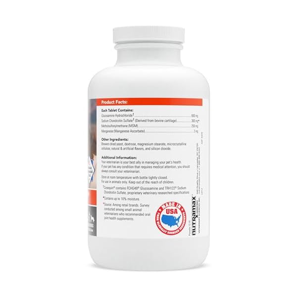 Nutramax Laboratories Cosequin Maximum Strength Joint Health Supplement for Dogs - With Glucosamine, Chondroitin, and MSM, 250 Chewable Tablets - Image 3