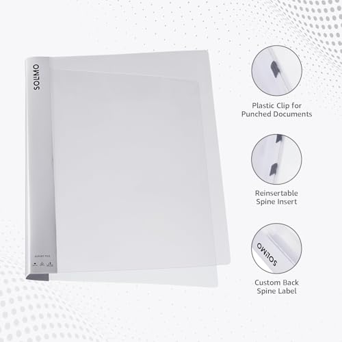Image of Amazon Brand - Solimo A4 Report File Cover, Pack of 10, Transparent