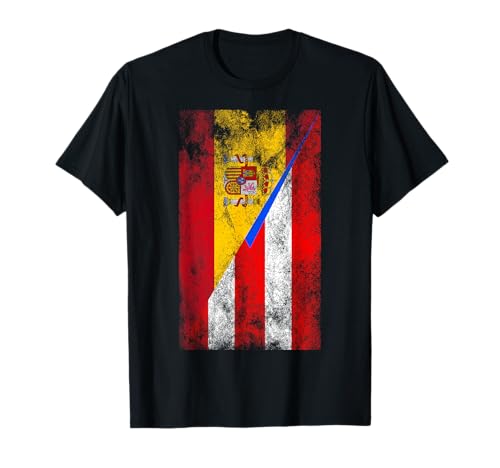 Banderas de España y Puerto Rico - Puerto Rico español Camiseta