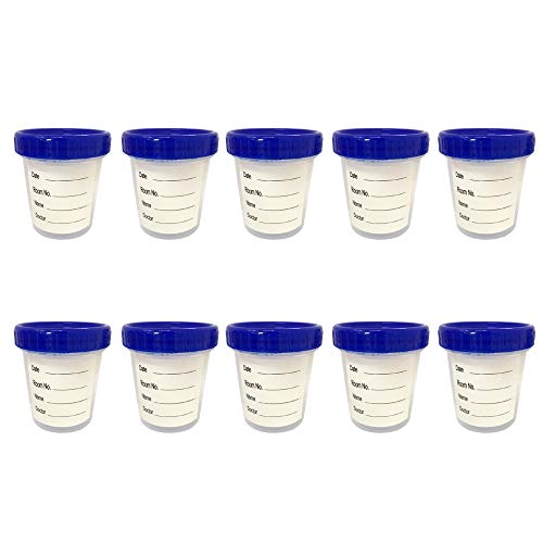 XIPEGPA 10Pack Disposable Specimen Cups Seal Sample Collection 4oz