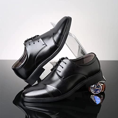 Men’s Dress Shoes Oxfords Uniform Business Lace Up Formal Soft Classic Wedding Casual Modern Work Shoes,Black,Us10 #TOP6