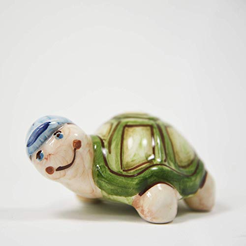 Tartaruga in ceramica con cappello azzurro : Amazon.it: Prodotti Handmade