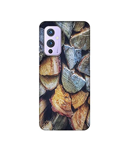 Image of Amazon Brand - Solimo Designer Wooden Blocks Texture 3D Printed Hard Back Case Mobile Cover for OnePlus 9
