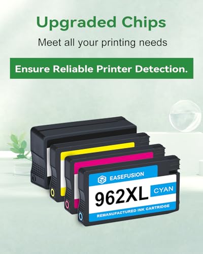 Image of EaseFusion 962XL Ink Cartridges Combo Pack Replacement for HP 962 HP 962XL Ink Cartridges Work for HP Officejet Pro 9015e 9010 9025e 9010e 9012 9015 9018 9020 Printers for HP 962XL Ink (4 Pack)