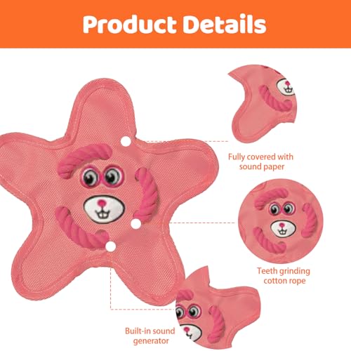 Juguete mordible de peluche sonoro para perros pequeños y medianos miniatura 2