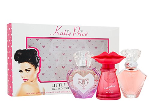 Katie Price Little Box of Love Gift Set 1.0oz (30ml) Besotted EDP + 1.0oz (30ml) Kissable EDP + 1.0o