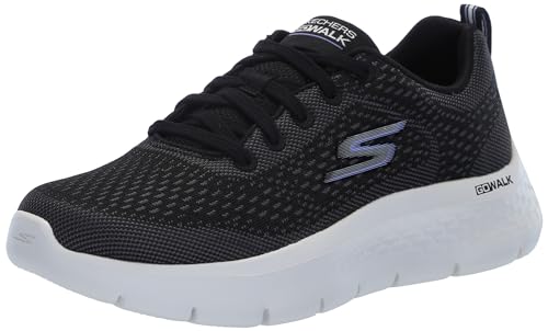 Skechers Women's Go Walk Flex Kali Sneaker, Black/Lavender, 5.5