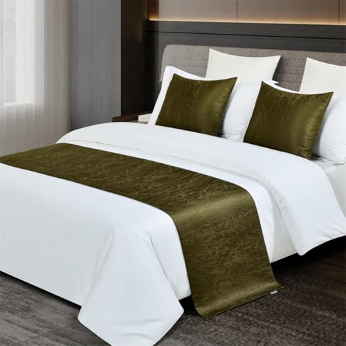Taies d'oreiller de lit vert 50x50 pour chemin de lit luxueux durable - 2