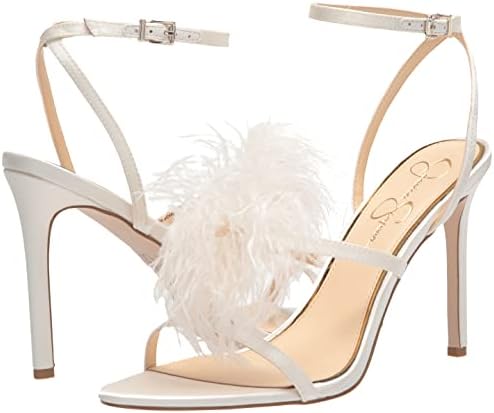 Jessica Simpson Women's Jenee Heeled Sandal, White, 8.5 | Image 6