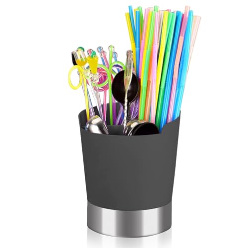 Strohhalmspender, Kunststoff-Strohhalmhalter Mit Deckel, Retro-Trinkhalme, Trinkhalmbehälter Mit Deckel Für Bar Theken-Strohhalmspender Bar Caddy Besteck-Organizer Für Cocktail-Strohhalme