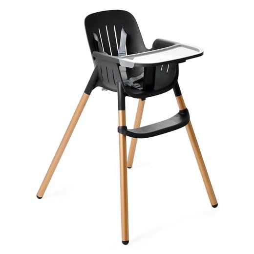 Peg Perego Poke High Chair - Modern and Easy to Clean - from 6 to 36 Months - Midnight Sky (Black & Gold)