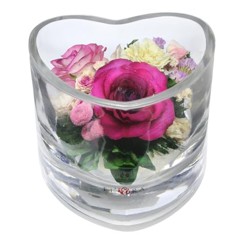Fiora Flower | Premium Preserved Roses in Glass Vase | Lasts 5 Years | Long-Lasting Real Roses for Christmas, Weddings, Birthdays