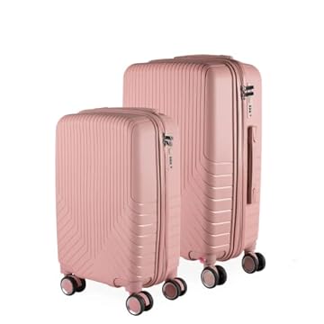 Cj Malas Polipropileno 2 Peças P e M com Rodas 360 França - AeroMalas (Rose)