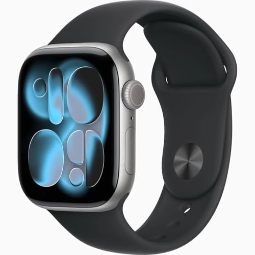 Apple Watch Series 11 [GPS, 46mm] Space Gray Aluminum Case with Black Sport Band, M/L (Renewed)