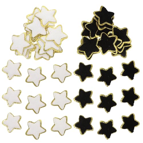 Patch pour vêtements brodé petite pièce à repasser et coudre chenille étoile 96pcs
