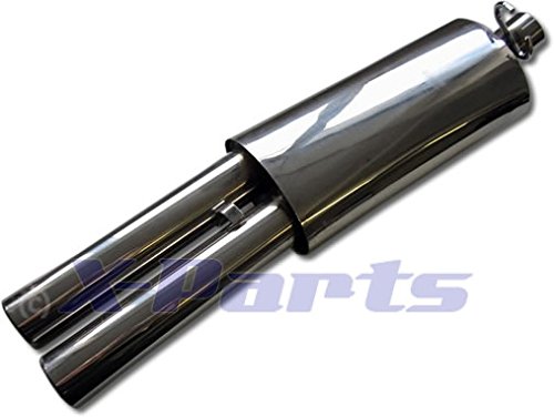 Edelstahl Auspuff Anlage EVOG2AE276 mit ABE 2 x 76mm rund