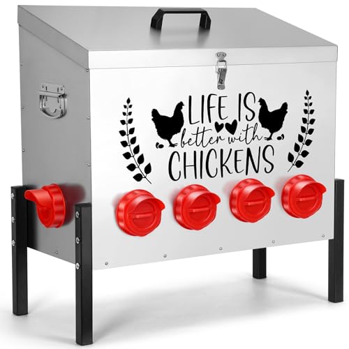 95 lb Chicken Feeder 10 No-Waste Ports – Extra-Large