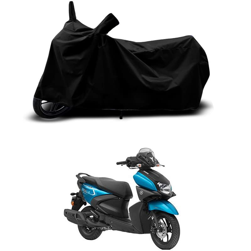 Image of 100% Scratchproof /UV-Rays /Heat Protection /Birds Dropping /Water Resistant /Dust Proof /Waterproof /Full Bike Scooty Two Wheeler Body Cover Compatible for RayZR 125 BS6 All Varients[Black]