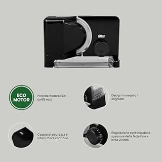ritter affettatrice universale E 16, affettatrice universale elettrica con motore ECO, made in Germany, nero