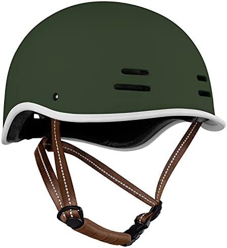 Retrospec Remi Adult Bike Helmet for Men & Women - Bicycle Helmet for Commuting, Road Biking, Skating, Matte Forest, Medium 57-59cm