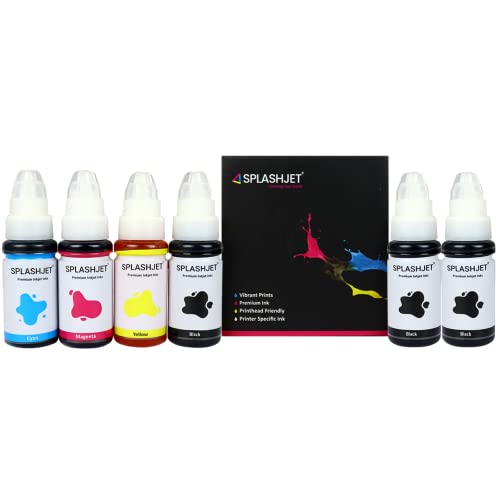 Image of Splashjet 790 Compatible Refill Ink for Canon Pixma G2010, G2000, G1010, G1000, G3010, G3000, G4010, G4000 Printer - (70gm x C /M /Y + 3PCS Black) Ink Bottle Set - 503088