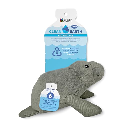 Spunky Pup Clean Earth Plush Dog Toy with Squeaker, Small