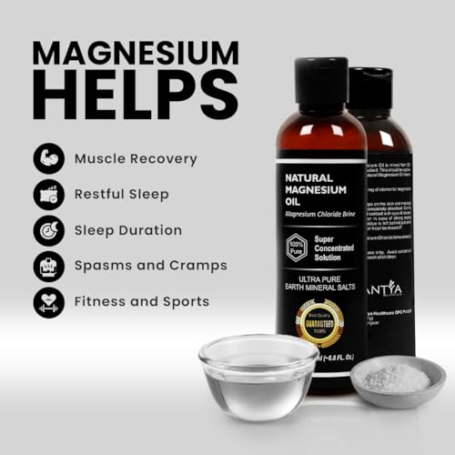 Image of ANANTYA NATURAL MAGNESIUM OIL | Topical Magnesium Oil for feet, Sleep Support, Pain Relief & Muscle Recovery | Magnesium Oil 100ml