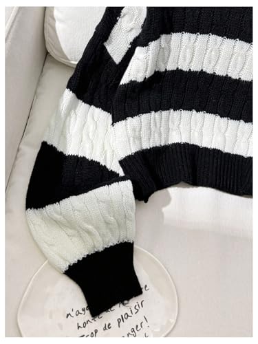 Image of BEAUDRM Girl's Cute Bow Sweater Crew Neck Long Sleeve Drop Shoulder Loose Pullover Tops