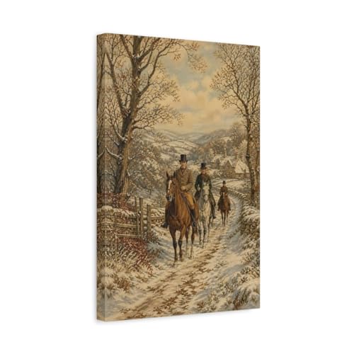 Art mural cheval traditionnel et décoration murale rustique pour salon élégant 30x45cm