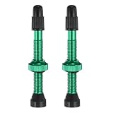 Dimensioni - Lunghezza valvola: 48 mm / 1,9 pollici; Diametro stelo: 6 mm / 0,24 pollici; Colore: Verde. Pacchetto: 2 pezzi di valvole tubeless