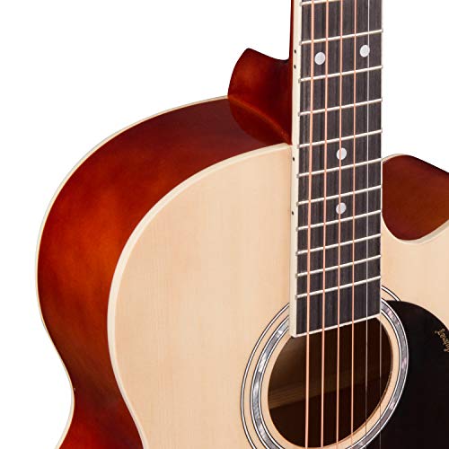 Image of JUAREZ Arpeggio 39 Inch Acoustic Guitar Kit, JRA39SR-NAT Spruce Top, Rosewood Fretboard & Bridge, Truss Rod, Chrome Die Cast Machine Tuners, Natural