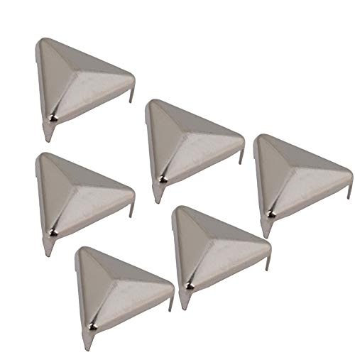 Silver Triangle Pyramid Studs Spike Rivet Craft Punk Tacks Nailhead Pack Of 200 #TOP2