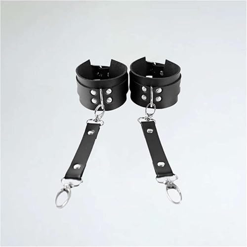 Miniatura 5 de ALLOVME Leather Body Harness, Sexy Chain Belt Chest Harness and Leg Harness Lingerie Set with Handcuffs