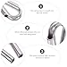 Yardwe 4pcs 8mm Stainless Steel 304 Wire Rope Thimbles Heavy Duty Cable Thimble Chicken Heart Ring for Rigging and Industrial Cable Fixing Applications