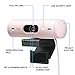 Logitech Brio 500 Full HD Webcam and Zone Vibe 100 Wireless Headphones with Noise-Canceling Mic, Works with Microsoft Teams, Google Meet, Zoom, Mac/PC - Rose
