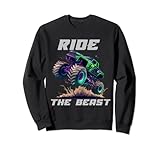Photo Gallery monster truck ride the beast green blue vaporwave potente felpa Photo Gallery monster truck ride the beast green blue vaporwave potente felpa