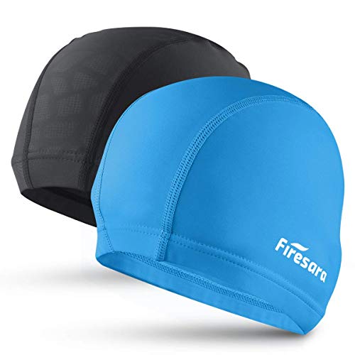 Firesara Lycra Swim Cap, High Elasticity Swimming Cap Keeps Hair Clean Breathable Fit