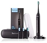 TECNOLOGIA AVANZADA SONICA - Potente Sonic-Tech, con una frecuencia alta hasta 48,000 vibraciones por minuto, produce chorro de limpieza dentro de la cavidad bucal, alcanza cada rincón profundo y elimina la placa dental completamente, mejorando en gran medida su salud oral. 