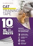 Picture of CLAWGUARD Cat Training Tape Sheets – 10 XL (17x11.5 in) Double-Sided Anti Scratch Shields – Cat Scratch Furniture Protector for Sofa, Couch & Surfaces