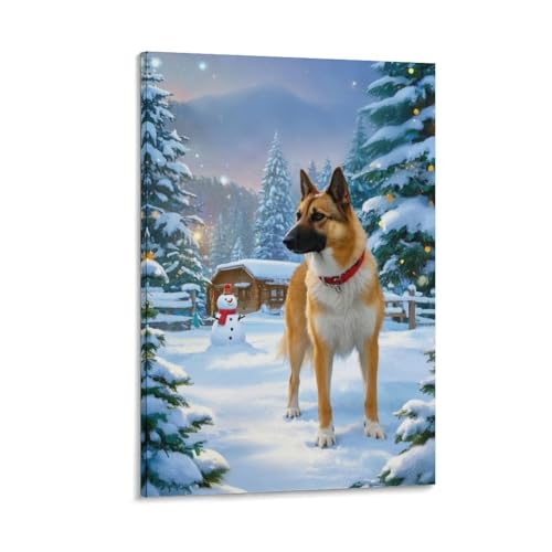 Malinois belge Murale Toile 50x75cm pour décoration maison