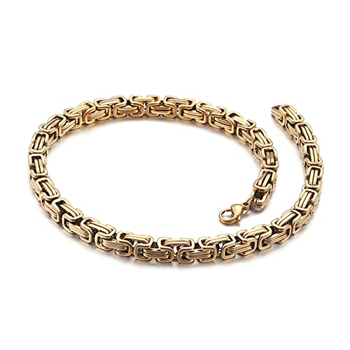 Collier acier inoxydable chaîne maille royale, une idée cadeau style punk moto