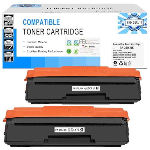 TONTINTA PA-210 PA210 PA 210 Cartucce di Toner Compatibili 1600 Pagine 2 Neri per M6552NW M6558NW M6600N M6600NW M6602NW M6608NW P2500W P2502W P2508W M6500NW M6500N M6500W M6550NW Stampante