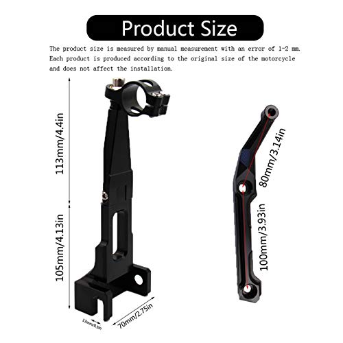 EAMOM Kit de montagem de suporte de amortecedor estabilizador de direção de motocicleta para MT-09 T