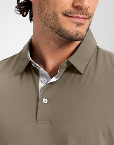 Image of Obla Mens Golf Shirt Short Sleeve Dry Fit Moisture Wicking Performance Athletic Casual Work Collared Polo Shirts for Men