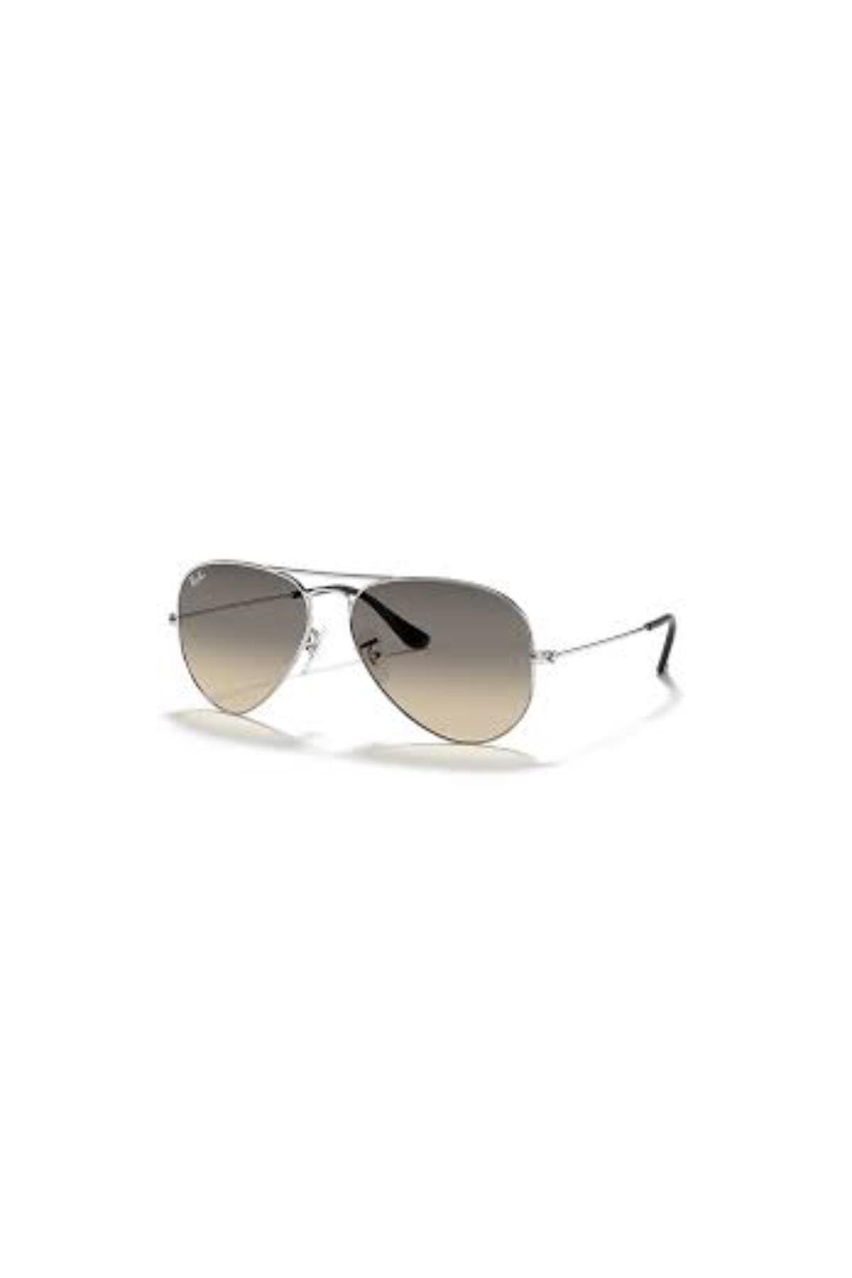 Ray-Ban Unisex Silver Aviator Grey Gradient Aviator 3025 Sunglasses