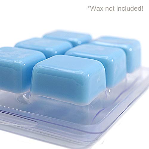 DGQ Wax Melt Molds - 100 Packs Clear Empty Plastic Wax Melt Clamshells for Wickless Wax Melt Candles